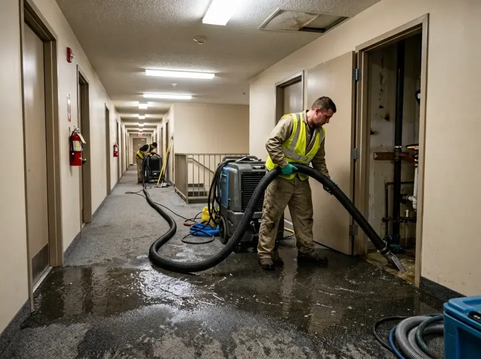 multi-unit-apartment-hallway-f-005 — frequently asked questions, Emergency Burst Pipe Water Extraction & Removal in Lake Art…